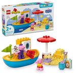 LEGO DUPLO Peppa Pig Boat Trip Bath Toy, Building Block Learning Set for Preschool Kids with 2 Peppa Pig Figures Included, Water Toy Gift Idea for Toddlers Ages 2 and Up, 10432