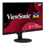 ViewSonic VA2447-MHJ 24 Inch Full HD 1080p Monitor with Advanced Ergonomics, Ultra-Thin Bezel, AMD FreeSync, 75Hz, Eye Care, and HDMI, VGA Inputs for Home and Office, Black