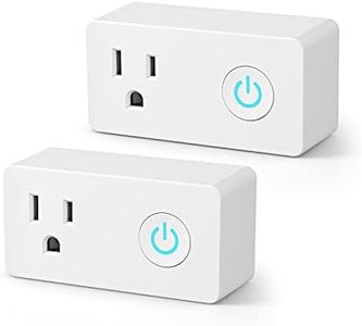 BN-LINK WiFi Heavy Duty Smart Plug Outlet, No Hub Required with Timer Function, White, Compatible with Alexa and Google Assistant, 2.4 Ghz Network Only (2 Pack)