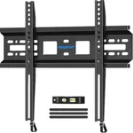 Fixed TV Wall Mount for Most 26-55 Inch LED, LCD and Plasma TVs, Low Profile & Space Saving Flat TV Bracket with Quick Release Lock Max VESA 400x400mm up to 99 lbs Fits 12"-16" Wood Studs MU0013