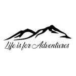 Creative Concepts Ideas Life is for Adventures Mountains CCI Decal Vinyl Sticker|Cars Trucks Vans Walls Laptop|Black|7.25 x 3.0 in|CCI2375