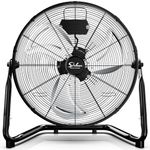 Simple Deluxe 12 Inch 3-Speed High Velocity Metal Industrial Floor Fans Quiet for Home, Commercial, Residential, and Greenhouse Use, Outdoor/Indoor, Black