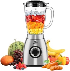Uten Frullatori da Tavolo 2L, Frullatore Elettrico da 1800 W, Impulso e 5 Velocità, Frullatore Smoothie di Vetro, Alloggiamento In acciaio Inox, usato per Frappè, Macina i Chicchi di Caffè