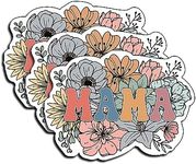 (3Pcs) Mama Mom Cute Floral Sticker