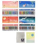 Holbein Irodori Artist 4 Seasons Gouache (Spring, Summer, Autumn and Winter) 12 x 15 ml Tubes with Pallet Paper