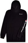 Champion Mens Big & Tall Long Sleeve Pullover Jersey Lightweight Hoodie Black 2X