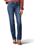 Lee Women's Relaxed Fit Straight Leg Jean, Jaded, 12
