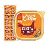 Edgard & Cooper Adult Natural Wet Dog Food - (Chicken and Turkey, 18 x 300g cups) - Grain & Gluten Free, High in Protein & fresh meat, full of essential amino acids for healthy insides