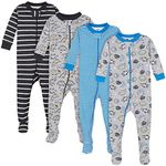 Gerber Baby Boys' 4-Pack Footed Paj