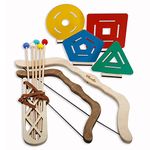 Wooden Bow and Arrows Set, Personalized Gifts For Kids, Wooden Toys and Games, Hunting Outdoor Toys for Toddlers, Unique Birthday Present, Christmas Gifts