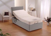 sleepkings Electric Adjustable Bed FREE Matching Headboard & 1500 Pocket Sprung Mattress Bed (3 Years Guarantee) (Steel, 4ft Small Double)