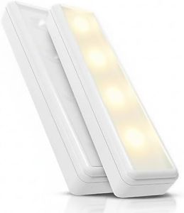 Brilliant Evolution Wireless LED Stick On Light 2 Pack, Under Cabinet Lights Battery Operated, Under The Counter Lights for Kitchen, Under Counter Lights, Closet Lights, Tap Lights