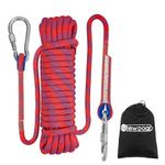 NewDoar 12KN Static Climbing Rope 10mm(3/8in) Accessory Cord Equipment 33FT(10M), 66FT(20M) 98FT(30M) Escape Rope Ice Climbing Equipment Fire Rescue Rope-Red/10M