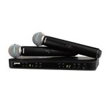Shure BLX288/B58 Dual-Channel Wireless Audio System H10 Band (542–572 MHz) – BLX88 Receiver, (2) BLX2 Transmitters with Beta 58A Mic, Up to 14 Hr Battery, 300 ft Range
