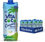 Vita Coco Pure Coconut Water Multipack 1L x 12, Naturally Hydrating, Packed With Electrolytes, Gluten Free, Full Of Vitamin C & Potassium