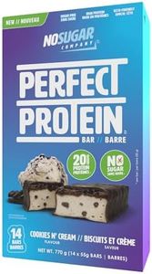 *NEW* NO SUGAR Perfect Protein Bar - Cookies & Cream, Sugar Free (0g) - (14 x 55g Bars)