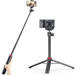 ULANZI MT-44 Extendable Phone Tripod - 43 inch Portable Vlog Camera Tripod Handheld with Ball Head, Tabletop & Travel Tripod for Vlogging/Live Streaming/Video Recording