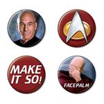 Ata-Boy Star Trek The Next Generation Set of 4 1.25" Collectible Buttons