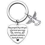 FMCC Drive Safe Gifts for Women New Drive Gifts Travels Gifts Keyring May Angels Fly With You Wherever You Roam Bring You Back Safely To Family And Home