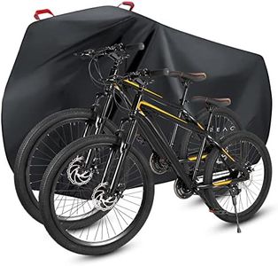 Faireach Bicycle Cover for 2 Bicycles, Bicycle Cover Waterproof with Lock Holes, Bicycle Protective Cover, Windproof, Anti-Dust, Rain, Snow, UV for Mountain Bike & Road Bike