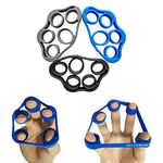 Airisland Hand Grip Strengthener Finger Stretcher Strength Trainer Resistance Bands for Forearm Exercise Guitar Finger Strengtheners and Rock Climbing Grips Workout 3pcs