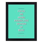 Interio Crafts Synthetic Focus Wood Motivational Wall Framed Quote Poster (Frame Size :13.5"X10" Inches, Poster Size:12"X8" inches).