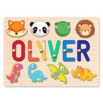 Personalized Name Puzzle for Kids, 1st Birthday Gifts for Girl and Boy, Custom Easter Gifts for Kids, Personalized Baby Toys for 1 Year Old Boy & Girl Nursery Gifts, Montessori Toys