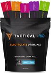 Tactical Hydration Powder, Instant Electrolytes, Reduce Fatigue, Prevent Dehydration, Eliminate Cramps (Variety Pack, 25 Stick Packs)