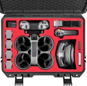 STARTRC Avata 2 Case,Waterproof Carrying Hard Case for DJI Avata 2 Fly More Combo with DJI Goggles 3/RC Motion 3/FPV Remote Controller 3,Battery Charging Hub,FPV Drone Accessories, LVJP-1139785-FBM