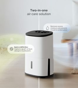 MeacoDry Arete Two 12L Dehumidifier – Compact Home Moisture Removal