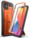 SUPCASE Unicorn Beetle Pro Series Full-Body Rugged Holster Case with Built-in Screen Protector for 5.4-Inch iPhone 12 Mini (2020), Orange