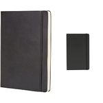 Amazon Basics Daily Planner and Journal(6 Months) - 21.6 x 28 cm - Soft Cover & Classic Notebook, Large, Ruled