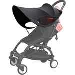 Kyowoll Baby Stroller Sun Cover - Universal Pram Buggy Sunshade and Blackout Blind, Pushchair Sun Protection, Awning Anti-UV Umbrella, Stops 99% of The Sun's Rays UPF50+ (Upgraded Version)