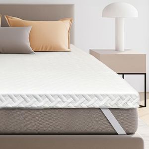 Colvay 3 Inch Gel Memory Foam Mattress Topper Twin XL Size for Back Pain, Cooling Mattress Pad Bed Topper with Removable and Washable Bamboo Cover, CertiPUR-US & Oeko-Tex Certified – White