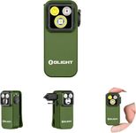 OLIGHT Oclip Pro 500 Lumens 3 Light Sources Clip on Torch, USB-C Rechargeable EDC Lamp with Magnetic Base, Compact LED Flashlight for Working, Cycling, Running, and Safety Warning (OD Green)
