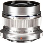 Olympus M. Zuiko Digital ED 12mm f/2.0 Lens for Olympus/Panasonic Micro 4/3 Cameras (Silver)