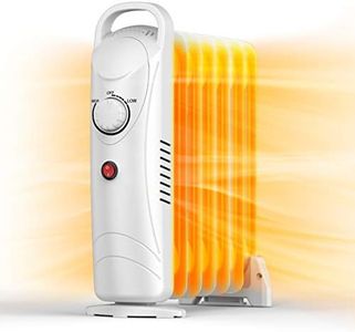 Air Choice Oil Filled Radiator Heater, Small Oil Heater with Adjustable Thermostat, 700W Electric Heater, Durable & Overheat Protection, Quiet Oil Filled Radiator Heaters for Indoor use Home Office