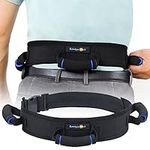 Leeeye Mei gate belt for elderly-gait belts transfer belts for seniors, 3 anti slip handles for safe elderly walking aids, gate belt for elderly with handles（Black S）