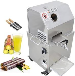 INTBUYING Electric Sugarcane Juicer Commercial Sugar Cane Press Machine with 3 Stainless Steel Rollers, Efficient Sugarcane Extractor for Ginger Juice Mill, 800W, Processing Rate of 660 LB/H