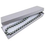 TheDisplayGuys - 100-Pack #82 Cotton Filled Cardboard Paper Jewelry Box Gift Case - Pearl Gray (8.0" x 2.0" x 1.0")