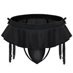 SINROYEE Men's G-String Thongs Sissy Panties Bikini Briefs Sexy Girly Underwear, Black, One Size