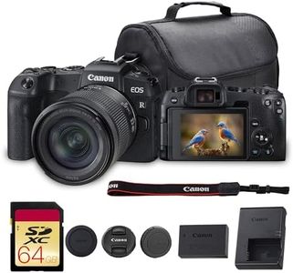 Canon EOS RP Mirrorless Camera with 24-105mm f/4-7.1 Lens | 26.2MP Full-Frame Sensor, Dual Pixel AF & 4K Video | Great for Travel, Portrait, & Everyday Photography (3380C132) + 64GB Card + Bag