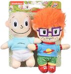 Nickelodeon for Pets Rugrats Tommy and Chuckie Figure Plush Figure Dog Toys - 6 Inch Baby Nickelodeon Toys - 2 Rugrats Toys for Dogs from Nickelodeon 90s - Nickelodeon Small Plush Toys for Dogs