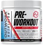 Outwork Nutrition Pre-Workout Supplement with Nootropics - Energy & Mental Focus for Better Workouts - Backed by Science (Rocket Pop, 226 Grams)