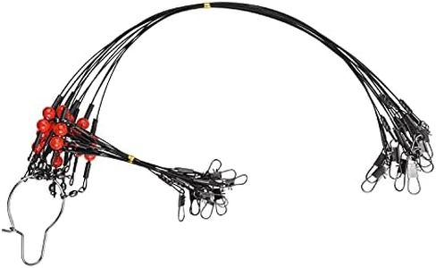Saltwater Fishing Wire Leader Fishing Leaders with Swivels Snaps Stainless Steel Sulf Fishing Rigs Fishing Gear Tackles for Lures Bait Hooks (1arm rigs)