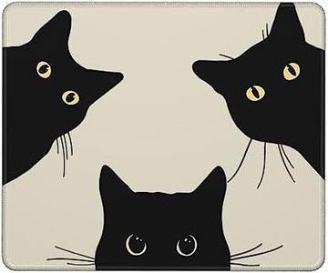 Cute Funny Cat Mouse Pad Cool Anime Square Mouse Pads for Desk Wireless Mouse Office Decor Desk Accessories Small Mouse Pad for Computer, Laptop, Office, Work, Gaming, 7.9×9.5 in, Three Cats