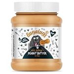 Bugalugs Dog Peanut Butter - 100% Natural Peanut Butter For Dogs & Puppy - Dog Food Toppers For Dog Lick Mats- Protein Treat Paste Free From Palm Oil, Wheat & Gluten free & No Sugar or Xylitol