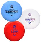 Discmania Evolution GEO Disc Golf Set of 3 – Includes Disc Golf Putter, Mid-Range and Driver (Colors Will Vary)