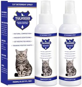 Tulvixxo 2Pcs Cat Deterrent Spray, Bitter Formula Cat Repellent for Indoor & Outdoor, Natural Plant Extracts, Anti-Scratch Aid for Furniture, Sofa, Rugs, Curtains