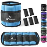 Sportneer Adjustable Ankle Weights for Men & Women 3 5 8 10 13 LBS Weighted Leg Weights with Long Straps, Strength Training for Yoga, Walking, Aerobics, Gym 1.4-6.5 lbs Each Ankle, 1 Pair 2.8-13 lbs (Blue)